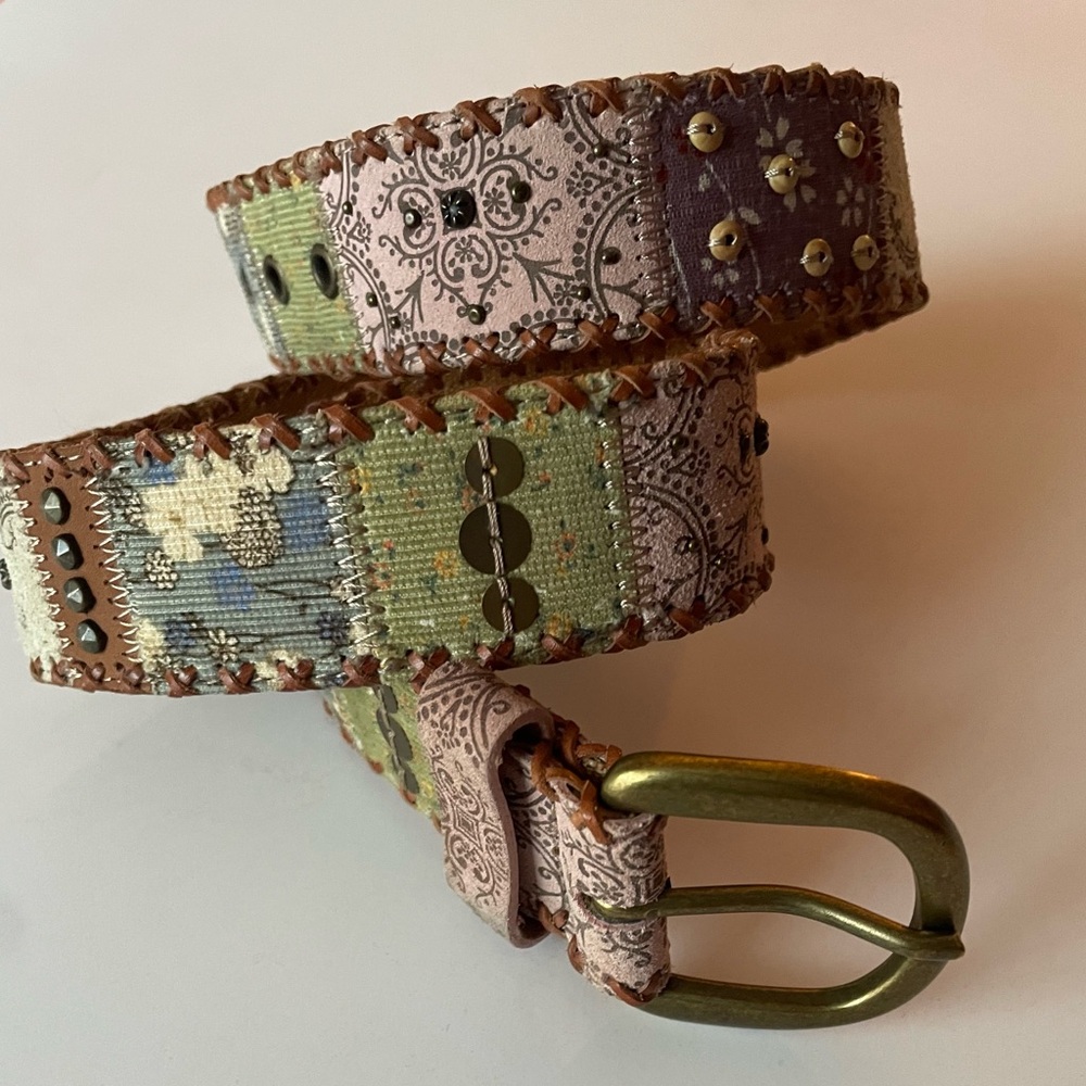 Patchwork Patterned Women's Belt